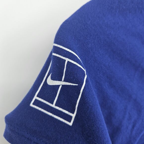 Nike Roger Federer Shirt Mens Medium Tennis Court Logo Athletic Short Sleeve M - Picture 4 of 11